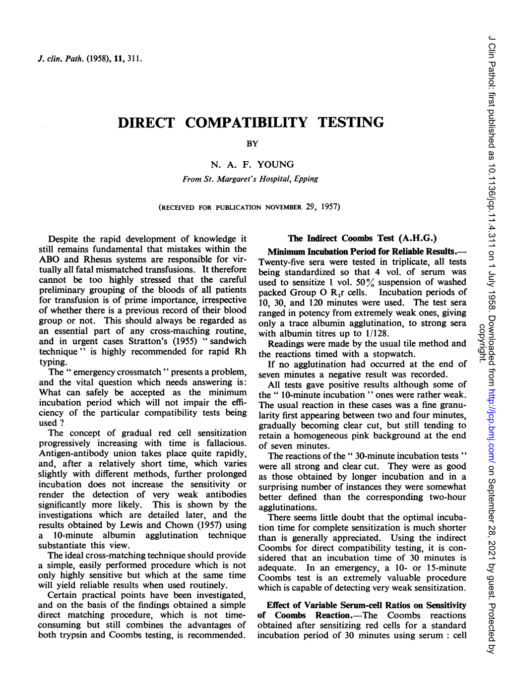 Direct Compatibility Testing by N