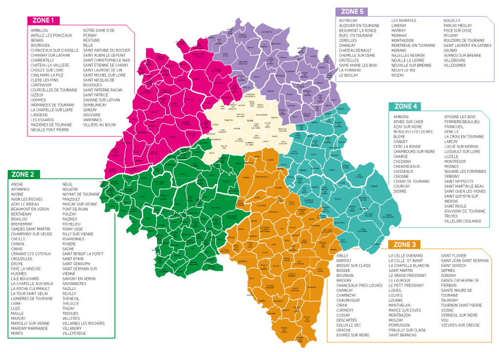 Carte Des Zones De Tournées 37