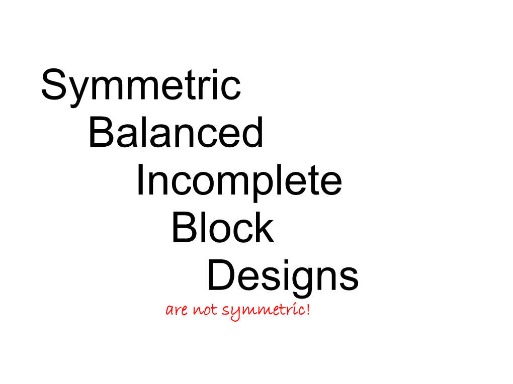 Symmetric BIBD's, There Is an Additional Constraint on the Parameters