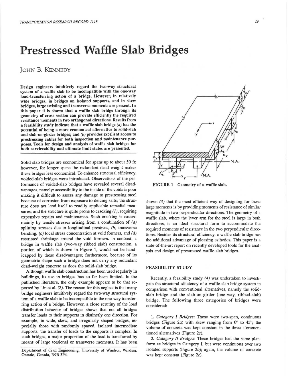 Prestressed Waffle Slab Bridges