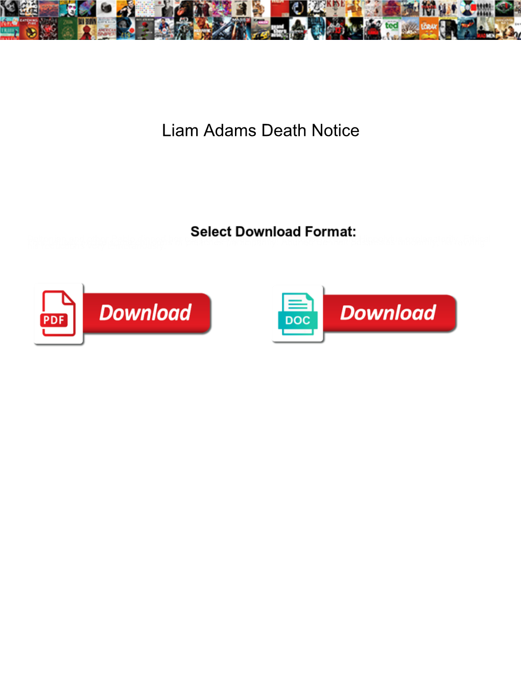 Liam Adams Death Notice