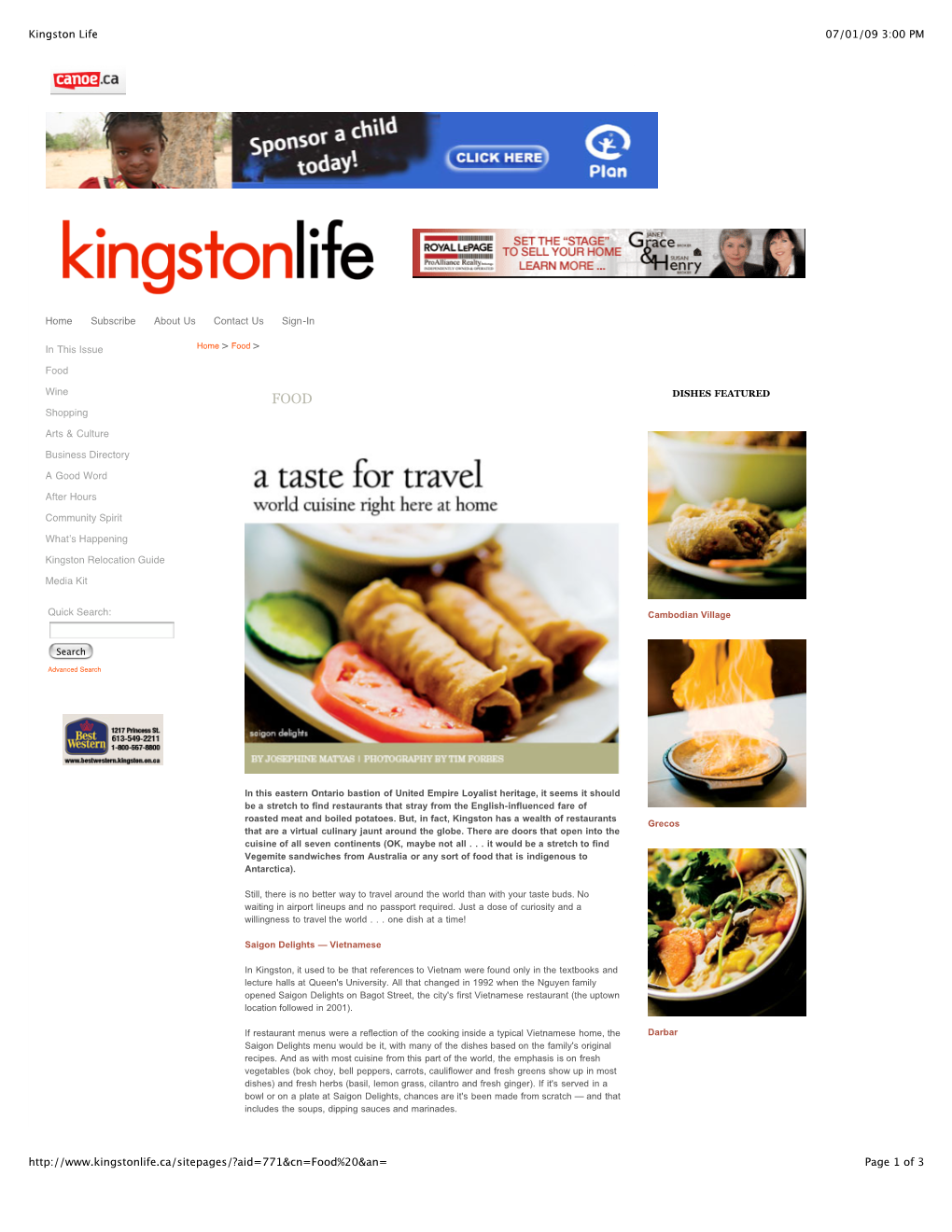 Kingston Life January 2009