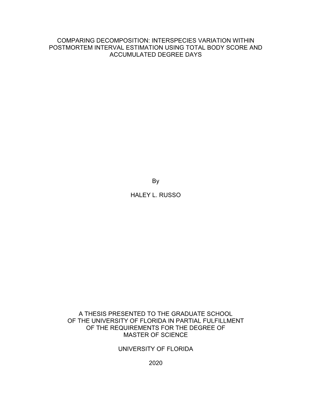 University of Florida Thesis Or Dissertation