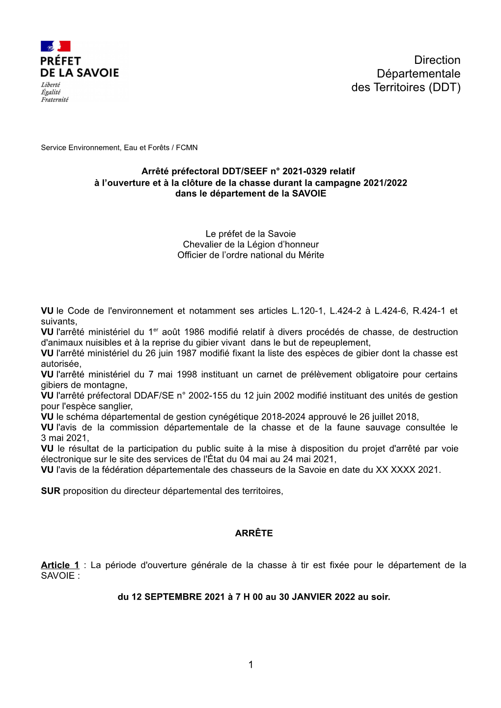 Direction Départementale Des Territoires (DDT)