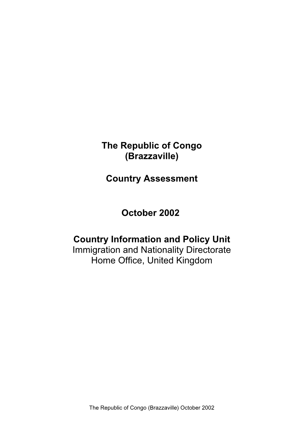 Cong Brazzaville October 2002