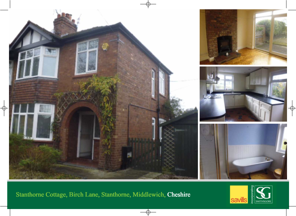 Stanthorne Cottage, Birch Lane, Stanthorne, Middlewich, Cheshire