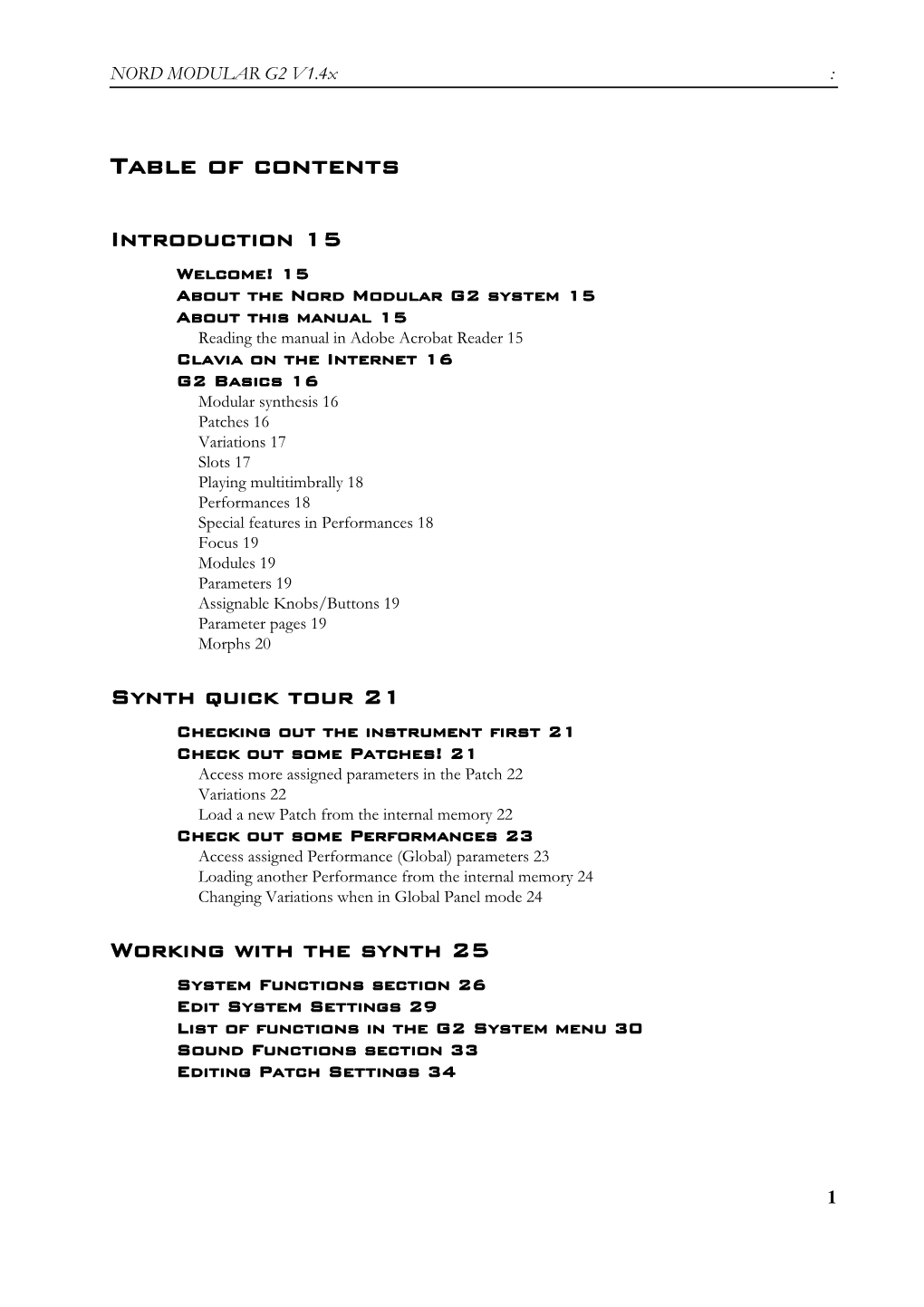 Nord Modular G2 English User Manual V1.4 Edition 1.4X.Pdf
