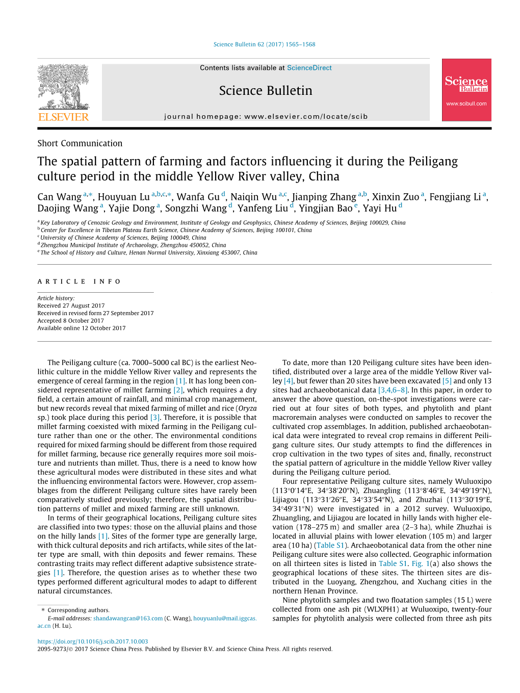 The Spatial Pattern of Farming and Factors Influencing It During The