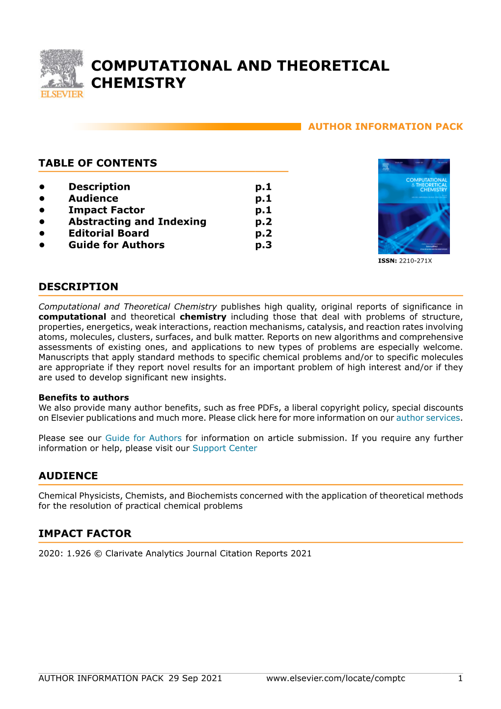 Computational and Theoretical Chemistry