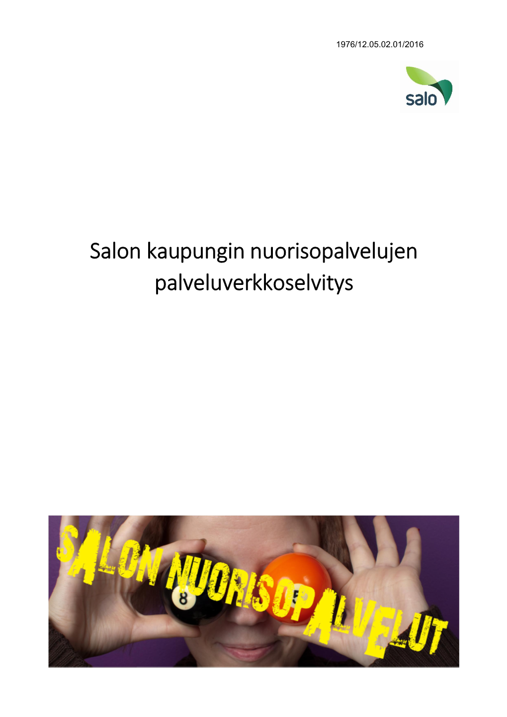 Salon Kaupungin Nuorisopalvelujen Palveluverkkoselvitys