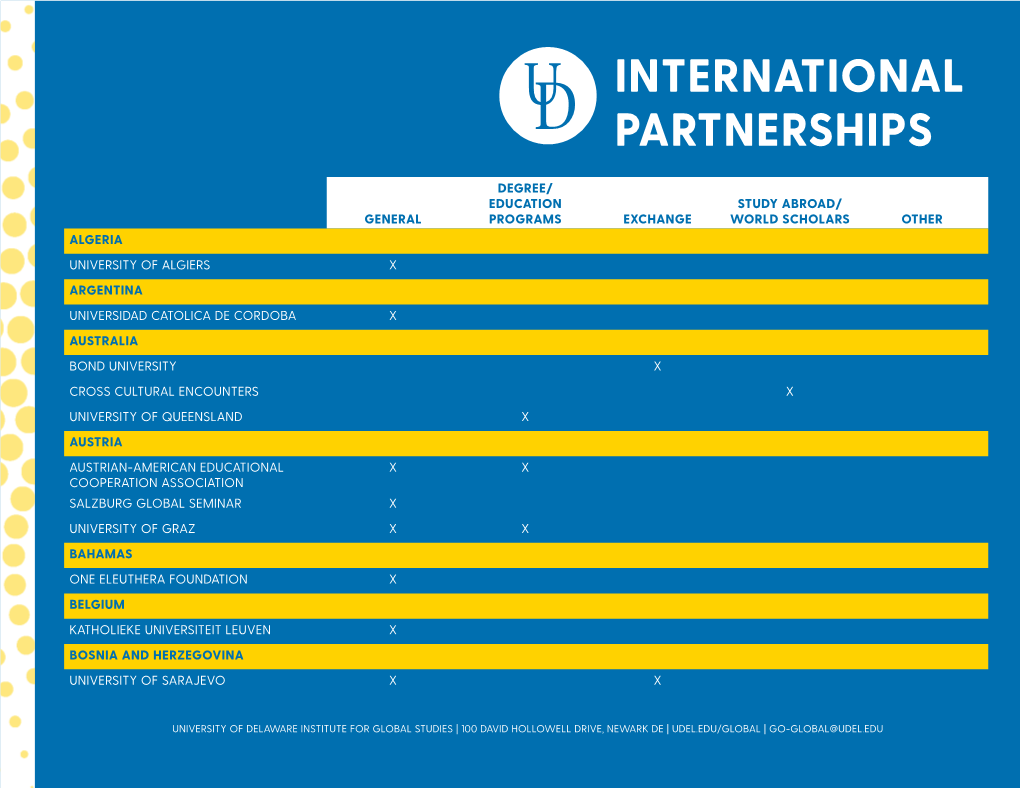 International Partnerships