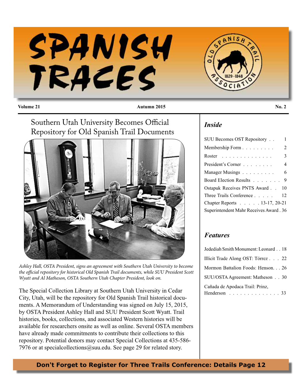Southern Utah University Becomes Official Repository for Old Spanish