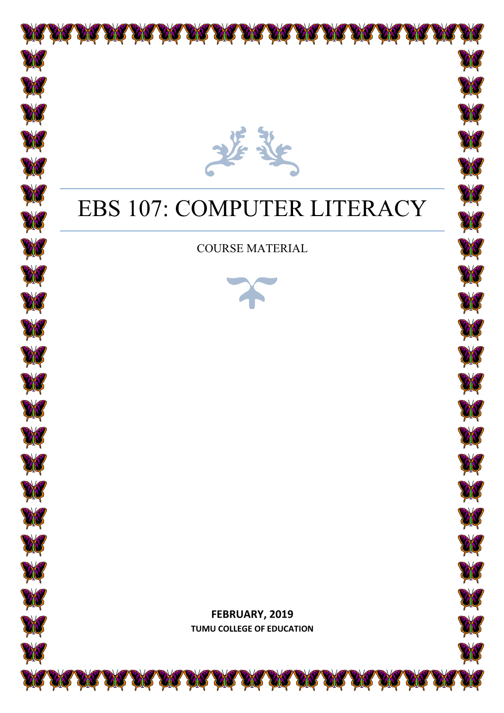 Computer Literacy