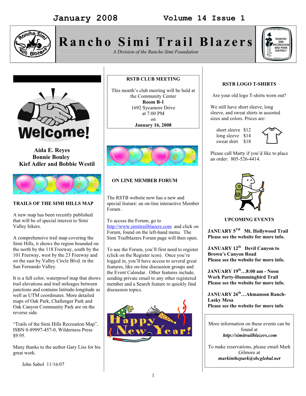 January 2008 Volume 14 Issue 1