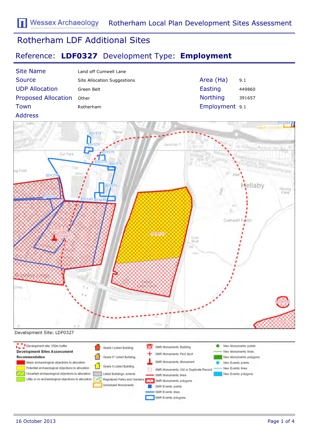 Rotherham LDF Additional Sites