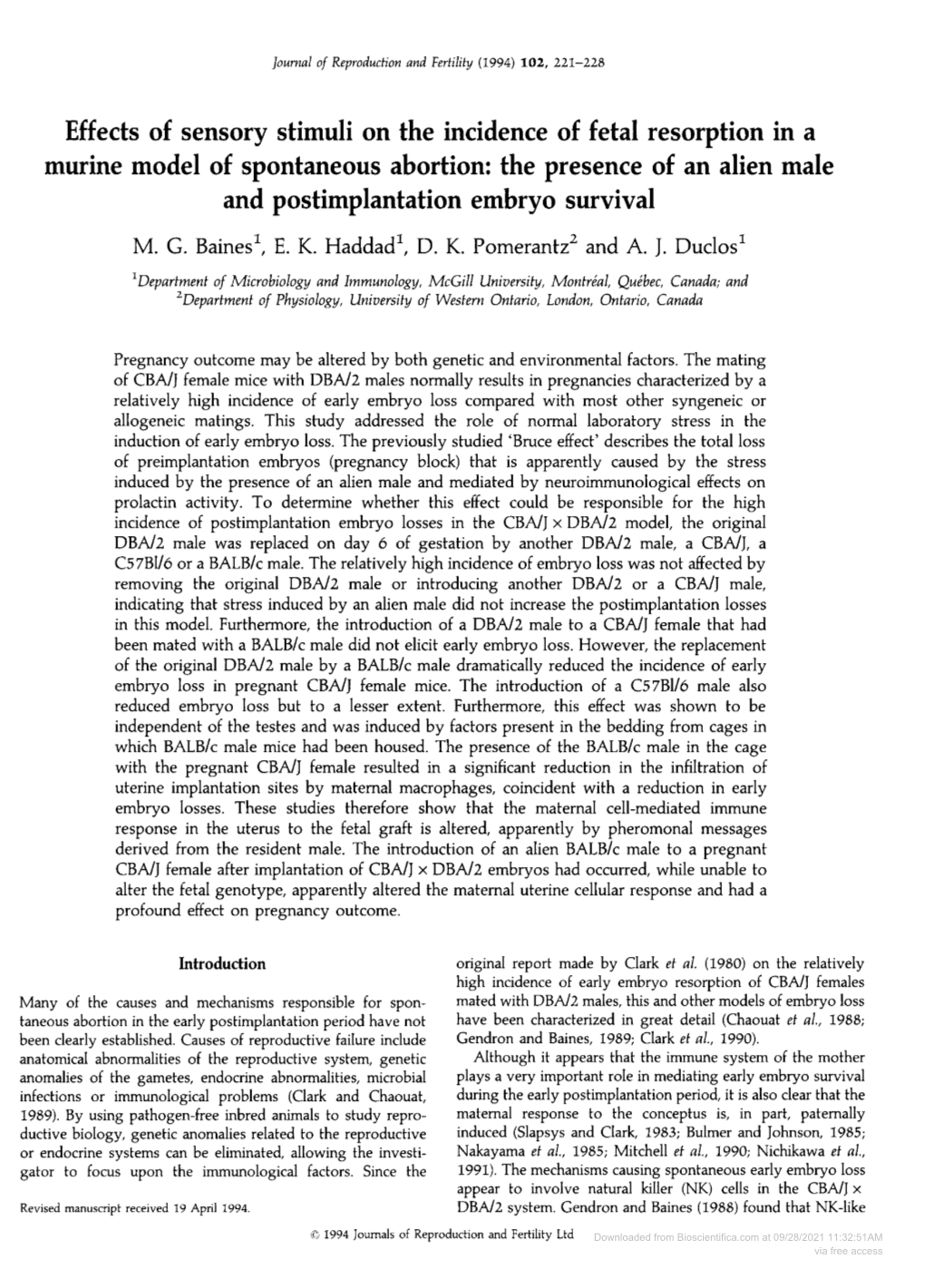 And Postimplantation Embryo Survival M