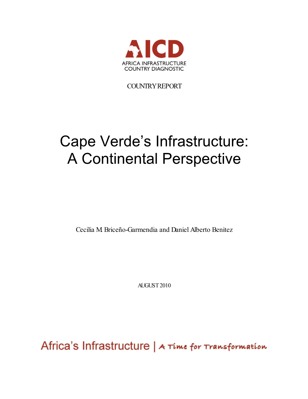 Cape Verde's Infrastructure: a Continental Perspective