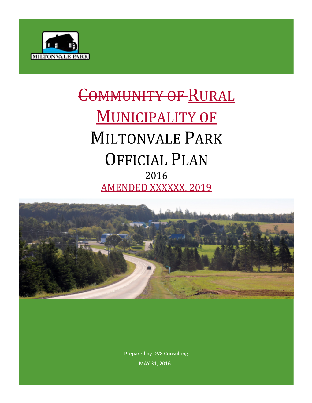 Community of Miltonvale Park Official Plan (2016)