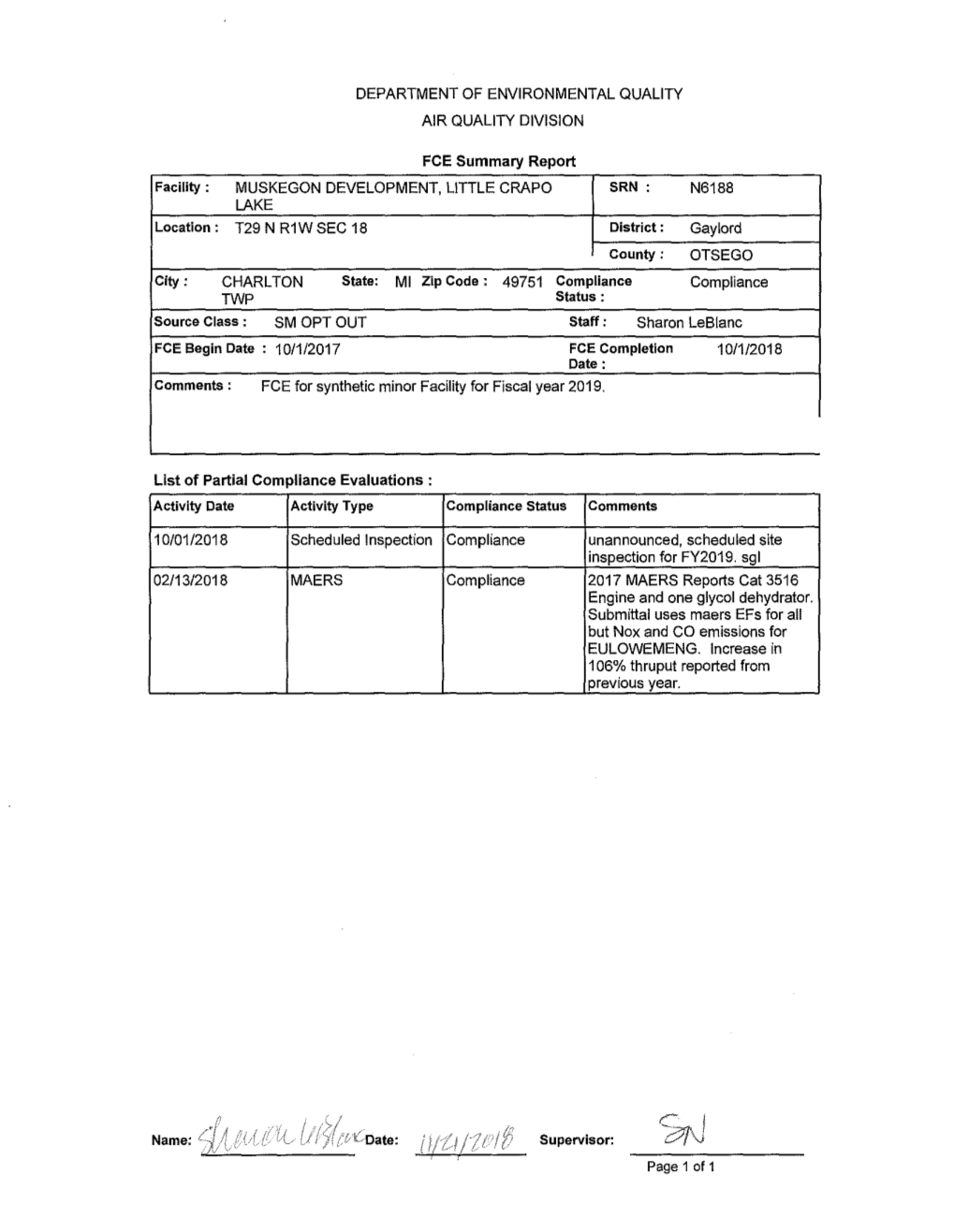 I{F'{/.(' ·(L (1/)Ftvi~Date: Supervisor: Page 1 of 1 MACES- Activity Report