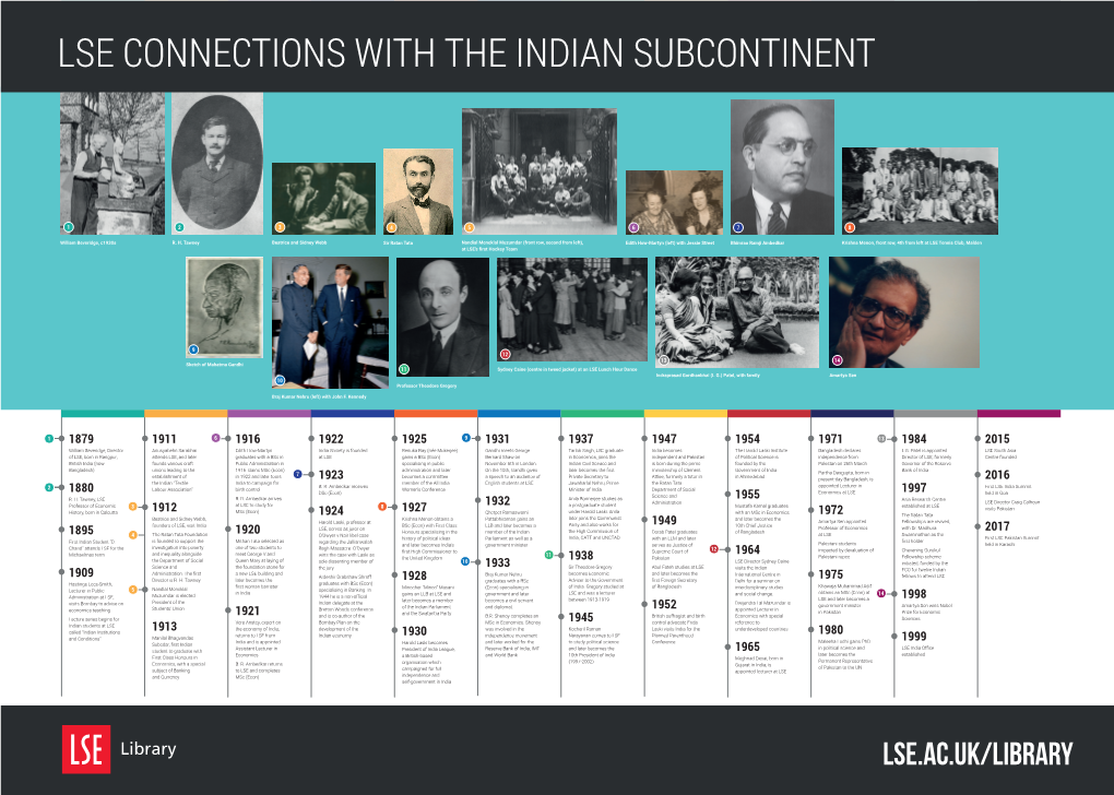 Download Our LSE Connections with the Indian Subcontinent Timeline