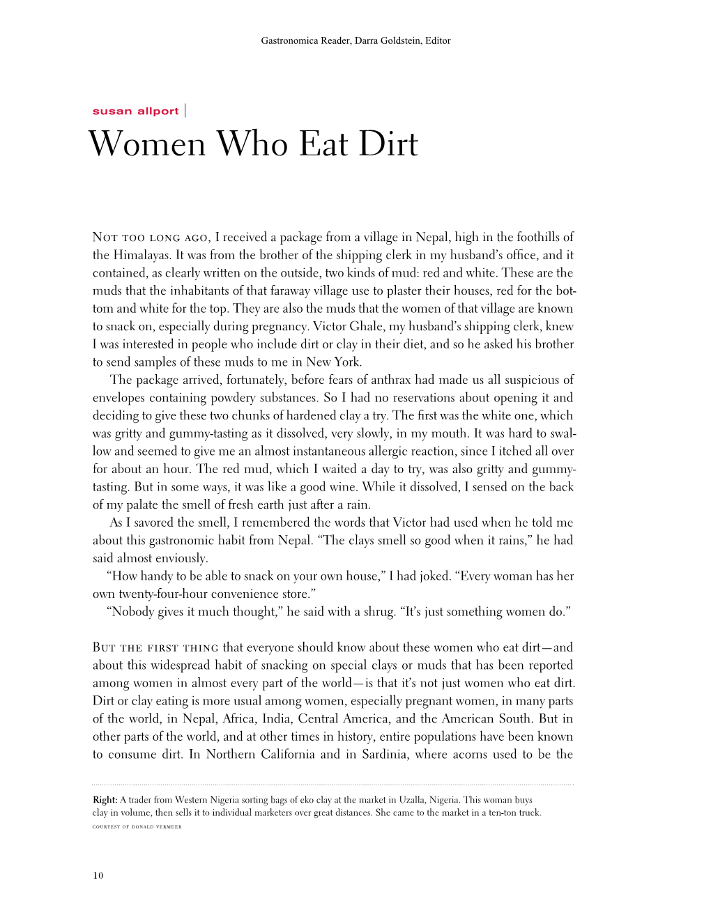 Women Who Eat Dirt