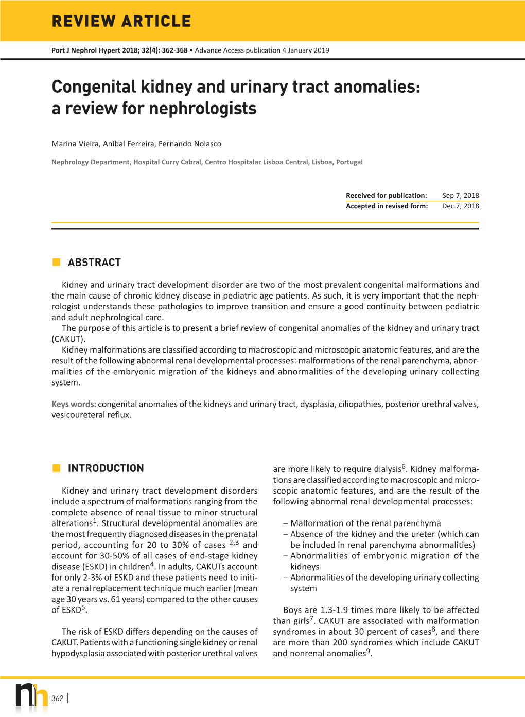 Congenital Kidney and Urinary Tract Anomalies: a Review for Nephrologists