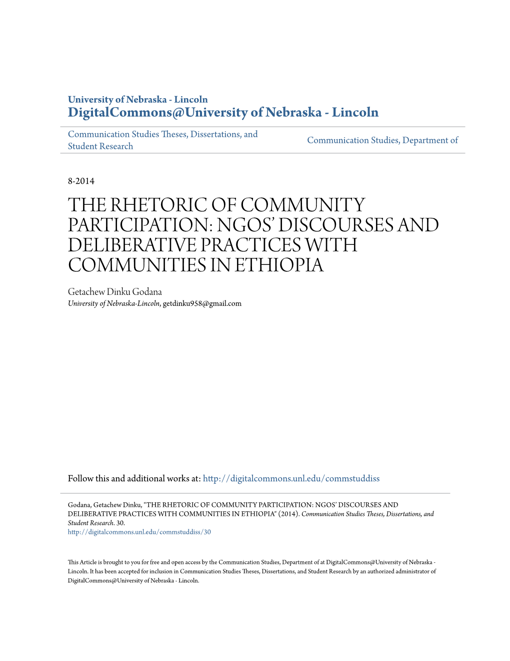 The Rhetoric of Community Participation