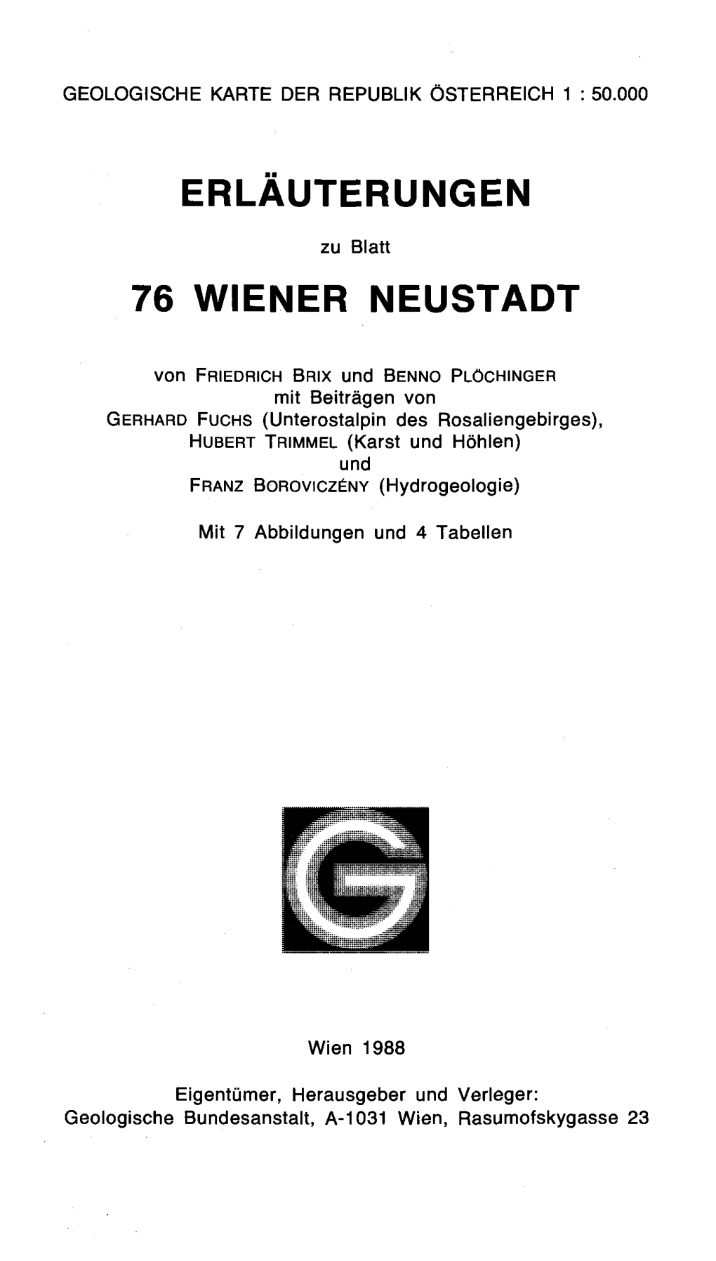 Erläuterungen 76 Wiener Neustadt