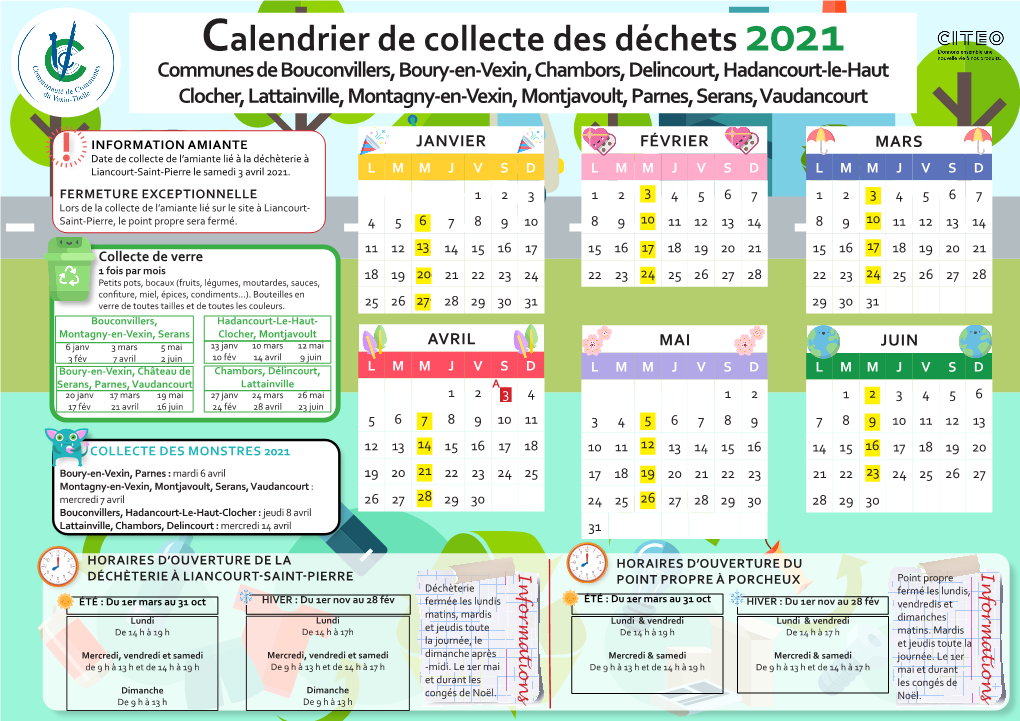 Calendrier De Collecte Des Déchets 2021