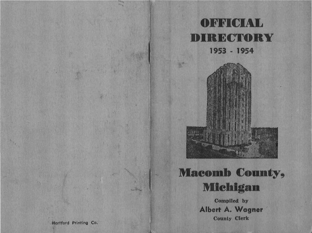1953-54 Macomb County (Michigan) Directory