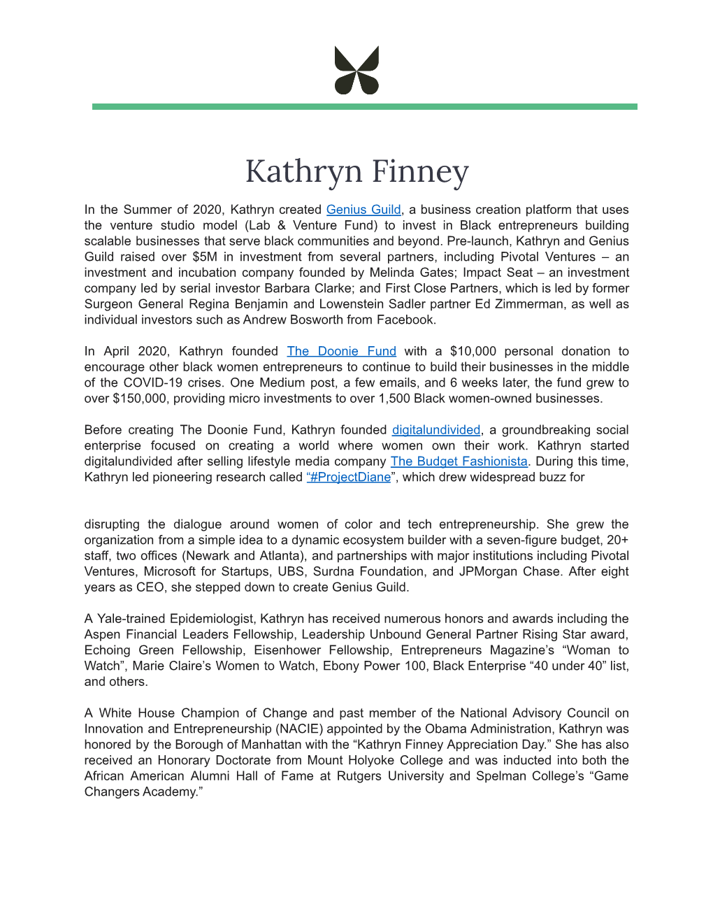 Kathryn Finney ( Long Bio)