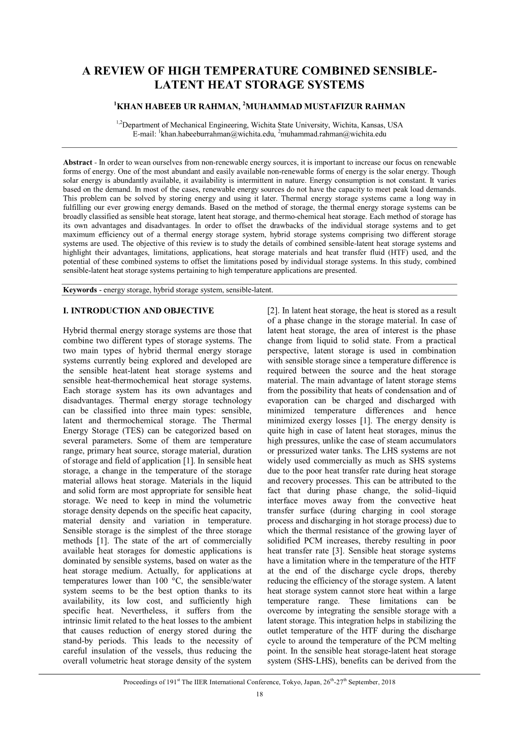 Latent Heat Storage Systems