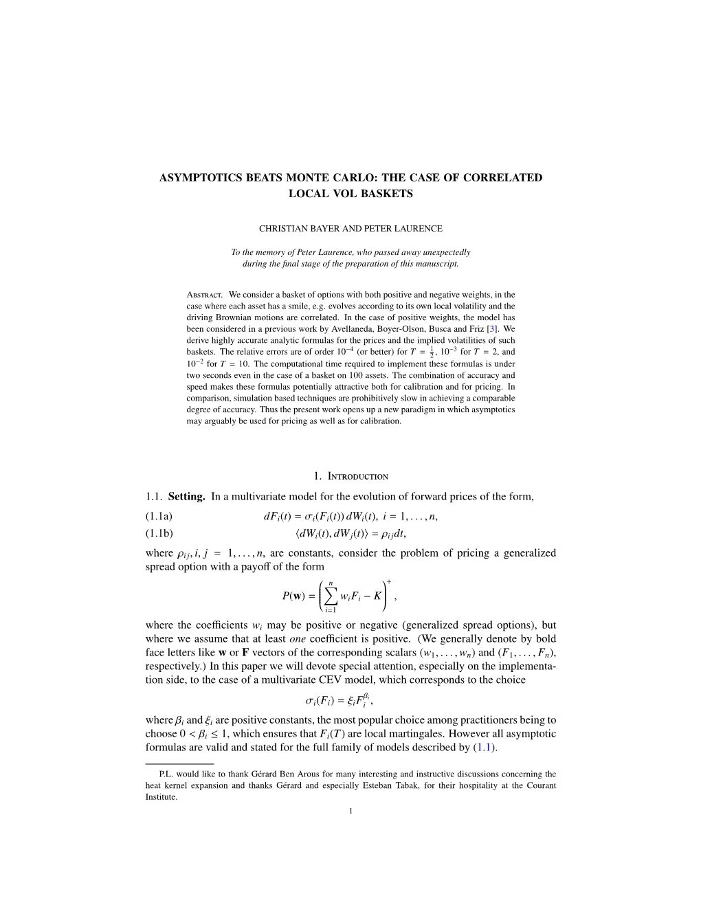 Asymptotics Beats Monte Carlo: the Case of Correlated Local Vol Baskets