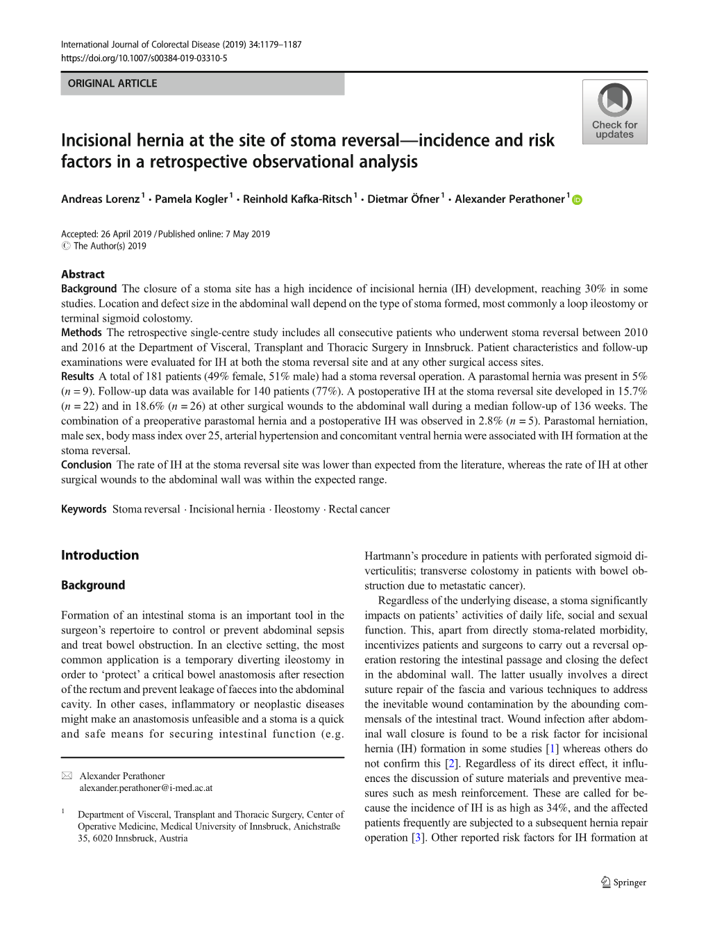 Incisional Hernia at the Site of Stoma Reversal—Incidence and Risk Factors in a Retrospective Observational Analysis