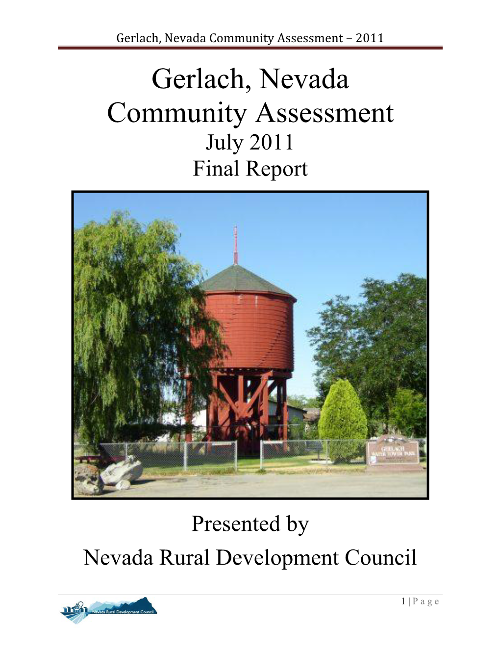 Gerlach, Nevada Community Assessment – 2011