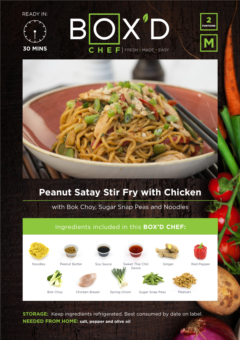 Peanut Satay Stir Fry with Chicken