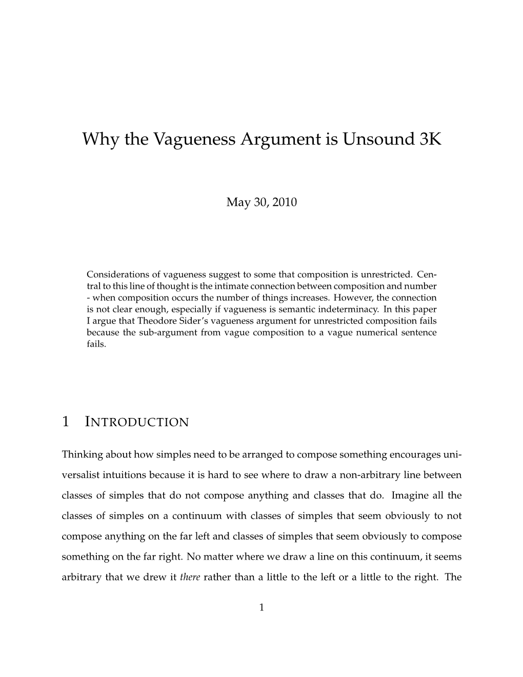 Why the Vagueness Argument Is Unsound 3K