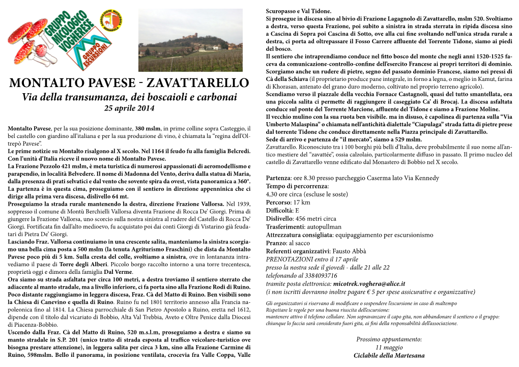 Montalto Pavese - Zavattarello Di Khorasan, Antenato Del Grano Duro Moderno, Coltivato Nel Proprio Terreno Agricolo)