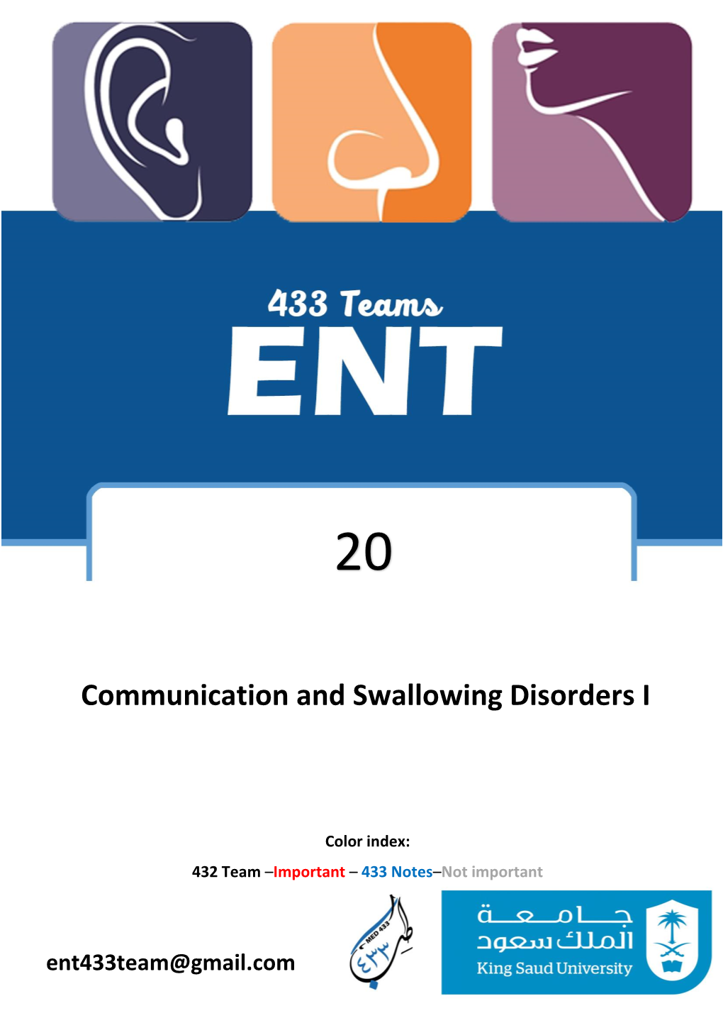 Communication and Swallowing Disorders I