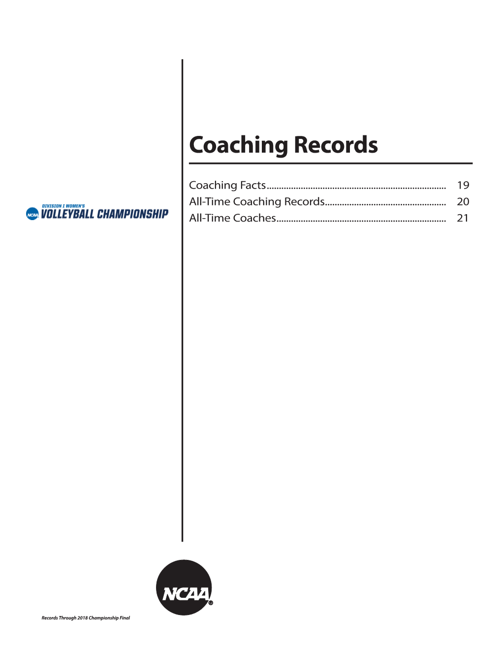 Coaching Records