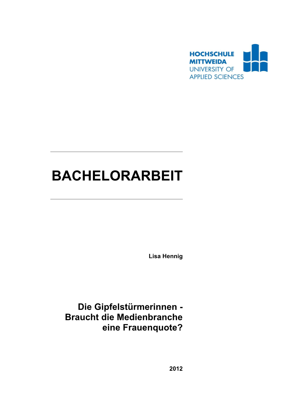 Bachelorarbeit