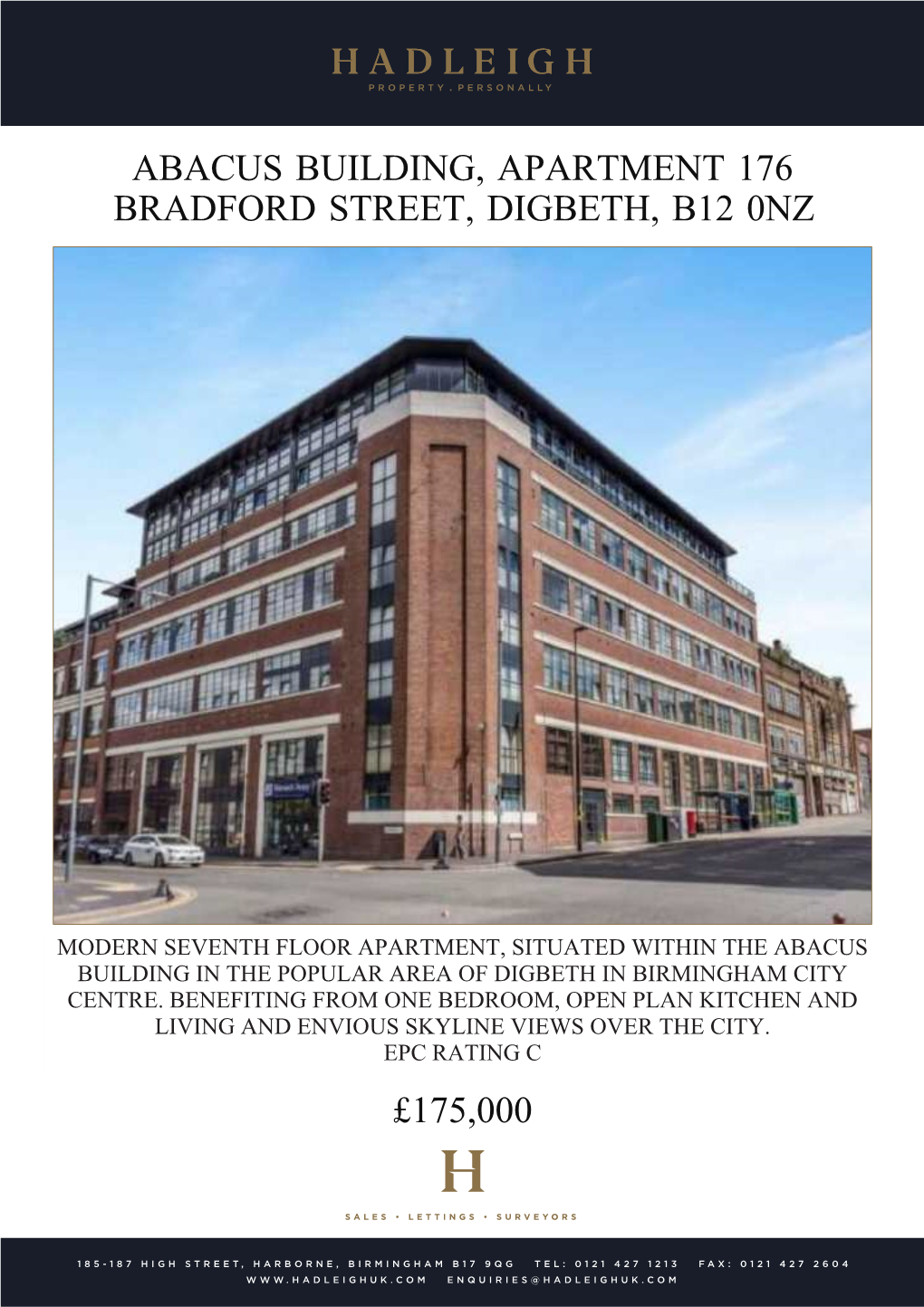 Abacus Building, Apartment 176 Bradford Street, Digbeth, B12 0Nz