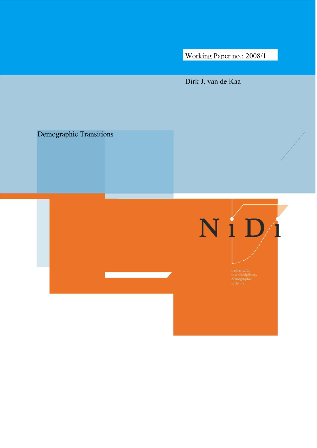 NIDI Working Paper No. 2008/1