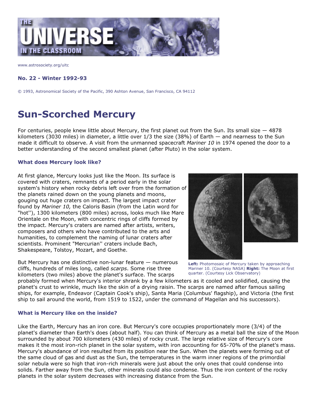 Sun-Scorched Mercury