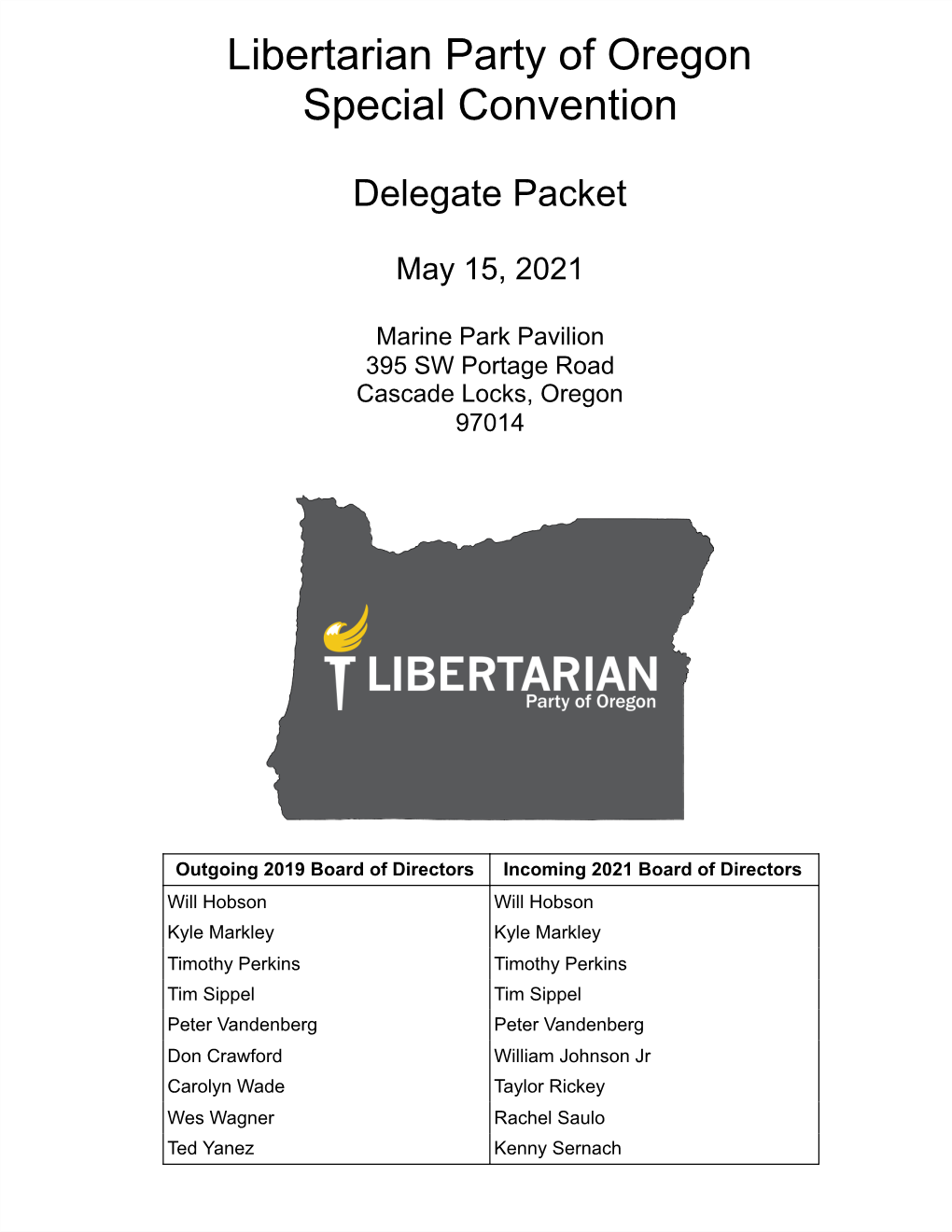 Delegate Information