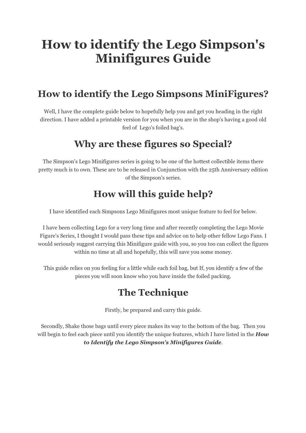 Download How to Identify the Lego Simpson