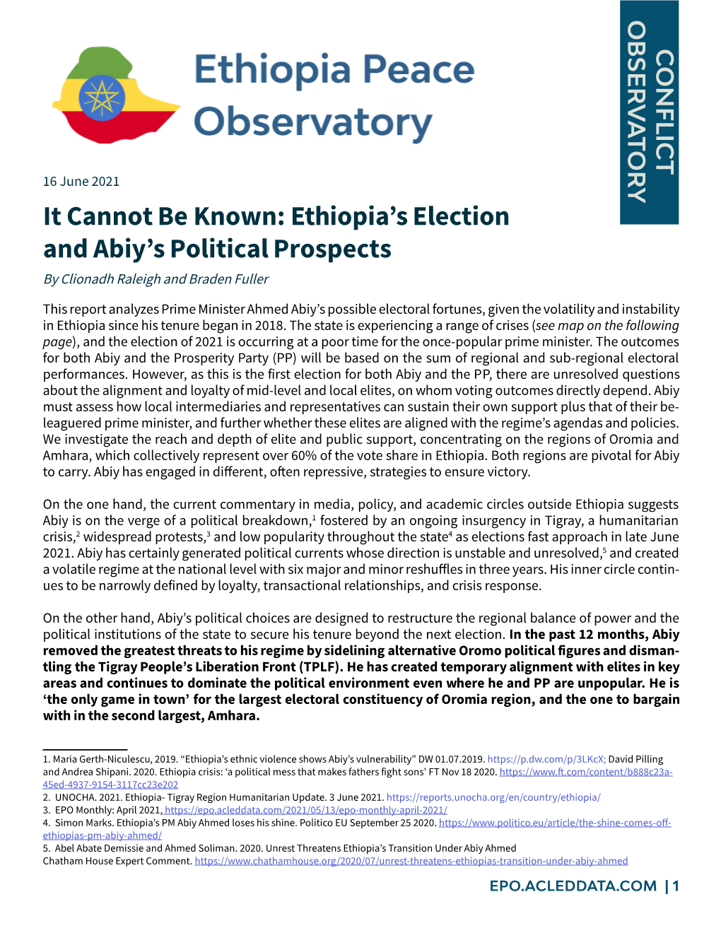 Ethiopia's Election and Abiy's Political Prospects