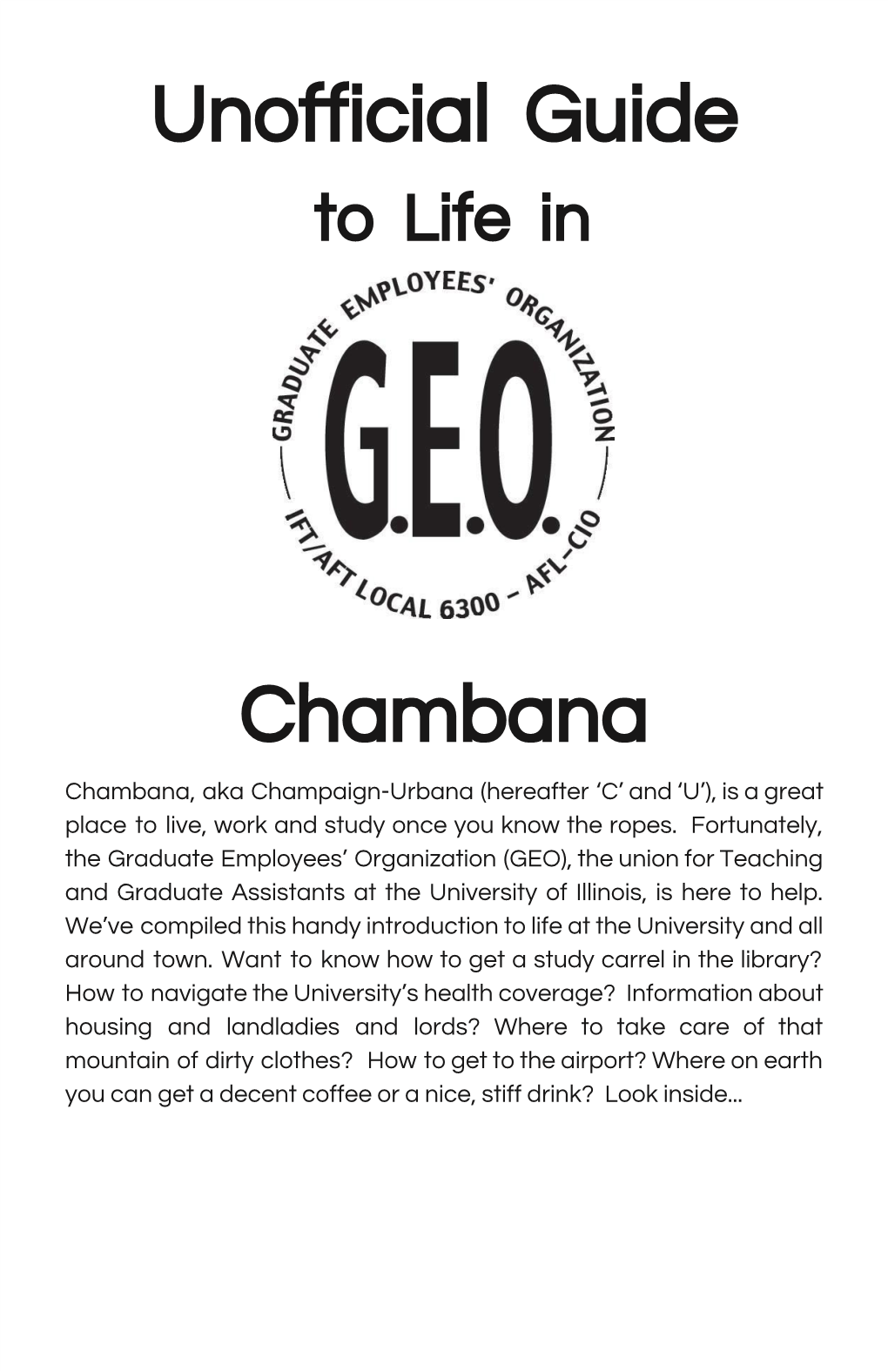 Unofficial Guide Chambana