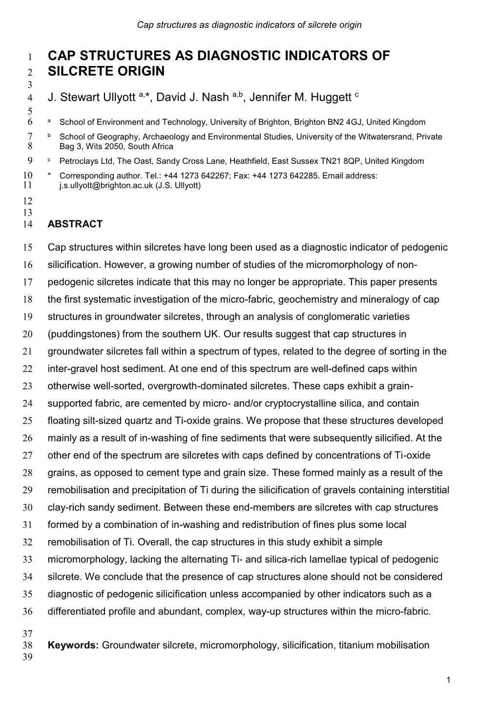 Geopetal Structures As Diagnostic