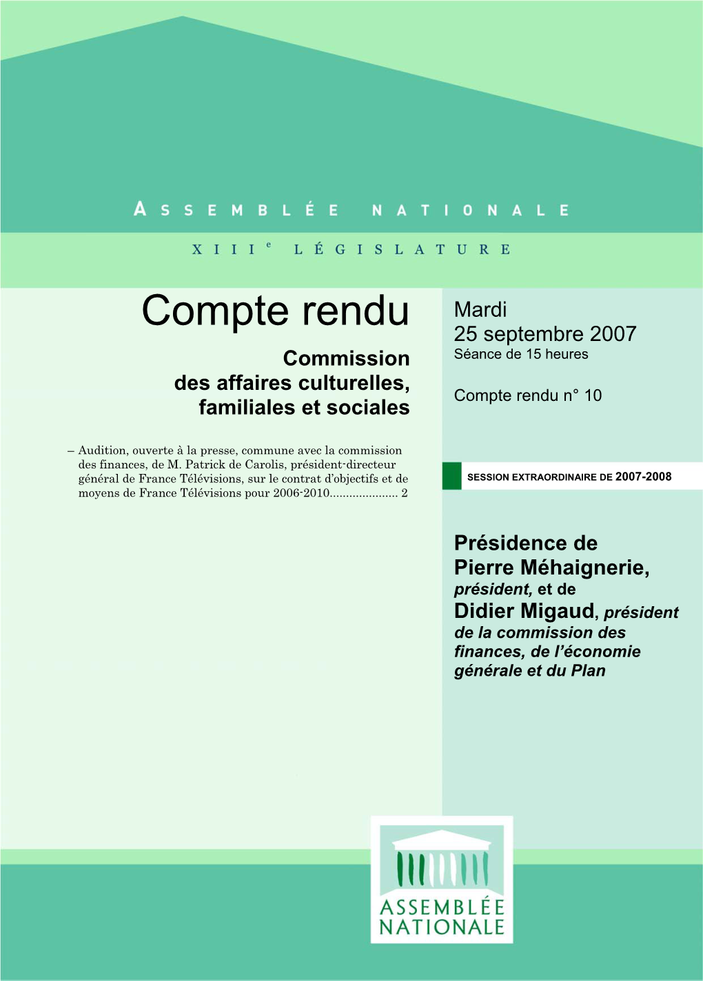 Didier Migaud, Président De La Commission Des Finances, De L’Économie Générale Et Du Plan